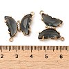 Brass Pave Faceted Glass Connector Charms FIND-Z020-04V-3
