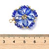 Cooper Wire Wrapped Electroplate Glass Pendants PALLOY-MZ01413-02-3