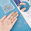 SUNNYCLUE 32Pcs 8 Styles Stainless Steel Connector Charms STAS-SC0005-07-3