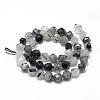Natural Black Rutilated Quartz Beads Strands G-R448-10mm-01-2