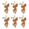 Glass Seed Beaded Bird Pendants PALLOY-MZ00920-03-1