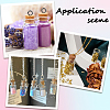 10Pcs Column Empty Glass Wishing Bottle Pendants AJEW-SC0001-91-6
