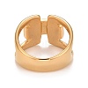 Ion Plating(IP) 304 Stainless Steel Rectangle Chunky Ring for Women RJEW-B040-09B-G-3