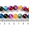 Natural Striped Agate/Banded Agate Beads Strands G-Z060-A01-C07-5