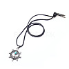 Alloy Pendant Necklaces NJEW-F235-04AS-3