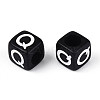 Initial Acrylic Horizontal Hole Beads OACR-ZX006-35Q-2