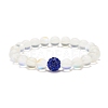 Synthetic Moonstone Round Beads Stretch Bracelet BJEW-JB07482-6