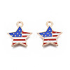 Star Alloy Enamel Pendants X-ENAM-Q033-54-2