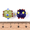 Handmade Pumpkin Spot Lampwork Beads LAMP-P064-02C-3