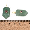 Natural Green Aventurine Pendants KK-CBAF9BC-20G-10-3