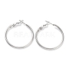 Non-Tarnish Ring 304 Stainless Steel Hoop Earrings for Women Men EJEW-B049-02B-P-1
