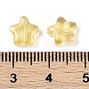 Transparent Spray Painted Frosted Glass Beads GLAA-NH0003-01D-3