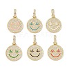 Brass Micro Pave Cubic Zirconia Pendants ZIRC-NH0001-01G-1