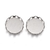 Tarnish Resistant 304 Stainless Steel Cabochon Settings STAS-P249-16G-P-1