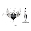 Rack Plating Alloy Glass Pendants FIND-YW0001-85A-4