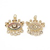 Brass Colorful Cubic Zirconia Pendants KK-E068-VA209-2-1