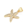 Brass Micro Pave Cubic Zirconia Pendants KK-D317-072G-2