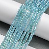 Transparent Baking Paint Glass Beads Strands DGLA-F002-02B-02-2