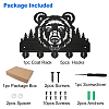 Wood & Iron Wall Mounted Hangers HJEW-WH0055-097-3