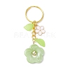 Flower Acrylic Imitation Gemstone Pendant Keychain KEYC-JKC00692-04-1