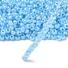 DIY Craft Beads 6/0 Ceylon Round Glass Seed Beads X-SEED-A011-4mm-143-2