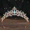 Alloy Rhinestone Crown Hair Bands for Woman Girls PW-WGB2F57-22-1