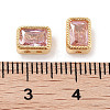 Brass Micro Pave Cubic Zirconia Beads KK-C051-48G-01-3
