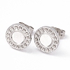 Non-Tarnish 304 Stainless Steel Stud Earring Findings EJEW-G338-01P-1
