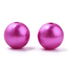 Spray Painted ABS Plastic Imitation Pearl Beads OACR-T015-05C-14-2
