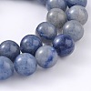 Dyed & Heated Natural Blue Aventurine Round Bead Strands LS-G-M248-6mm-01-2