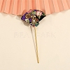 Flower Fan Cloth Hair Sticks PW-WG5DC28-04-1