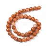 Natural Orange Calcite Beads Strands G-I247-10C-01-4
