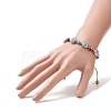Colorful Lampwork Evil Eye & Glass & Alloy Braided Bead Bracelet for Women BJEW-JB09267-03-3