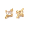 Brass Pave Clear Cubic Zirconia Connector Charms LS-KK-P340-07A-G-2