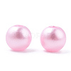 Spray Painted ABS Plastic Imitation Pearl Beads OACR-T015-05A-17-2