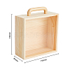 Transparent Acrylic Sliding Lid Wooden Gift Boxes with Handle CON-WH0078-28-2