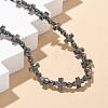 Non-Magnetic Hematite Beads Necklaces for Women Men NJEW-R020-01-1
