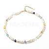ABS Imitation Pearl & Natural Mixed Gemstone Chips Beaded Necklace & Bracelet SJEW-JS01242-6