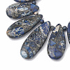 Synthetic Gold Line Imperial Jasper Beads Strands X-G-S324-001A-2