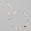 Adjustable Glass Seed Bead Slider Bracelets for Women VT9382-30-1