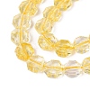 Transparent Crackle Glass Beads Strands GLAA-Q108-03A-02-3