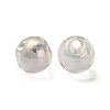 Transparent UV Plating Rainbow Iridescent Acrylic Beads OACR-P015-03L-2