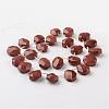 Faceted Teardrop Synthetic Goldstone Bead Strands G-M350-10-2