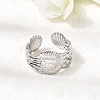 304 Stainless Steel Open Cuff Rings for Women RJEW-K313-15P-1