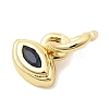 Brass Cubic Zirconia Charms KK-G554-02F-02-2
