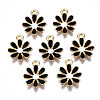 Light Gold Plated Alloy Pendants LS-ENAM-T009-39D-1