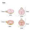2 Sets 2 Styles Golden Plated Alloy Enamel Charms ENAM-YW0001-28A-3