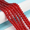 Baking Painted Imitation Jade Glass Round Bead Strands DGLA-Q021-6mm-29-1