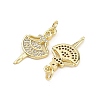 Brass Micro Pave Clear Cubic Zirconia Pendants KK-B177-06G-2