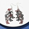 430 Stainless Steel Butterfly Dangle Earrings EJEW-A137-02P-04-1